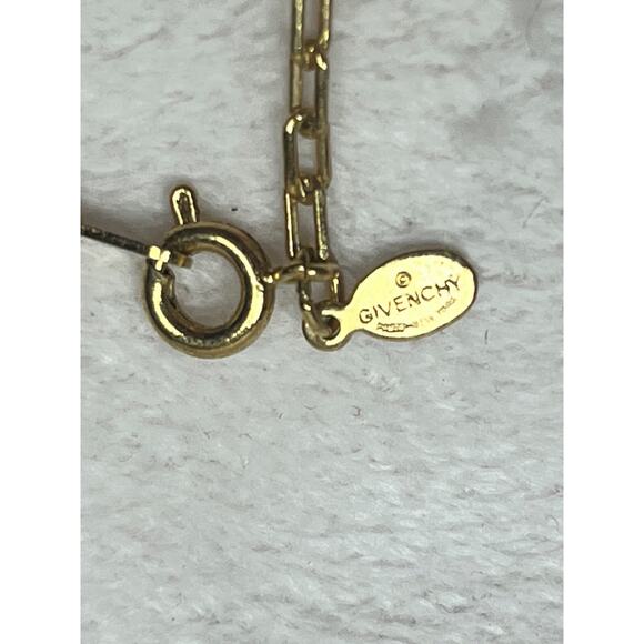 Givenchy GG Logo Gold Plated Choker Necklace 14” Vintage Authentic - Picture 6 of 9